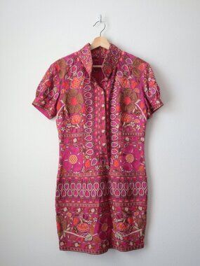 Naeem Khan Embroidered Silk Mini Dress | 8